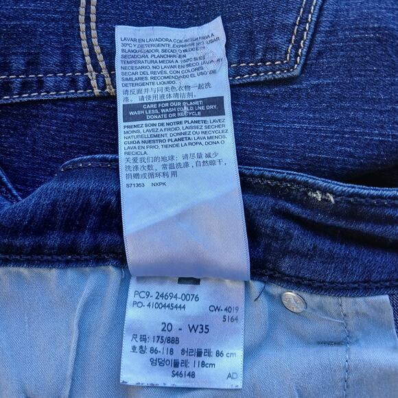 Levi Strauss Signature Modern Capri Denim Pants 20 W35 distressed stretch 40"W - Picture 9 of 14